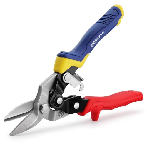 WORKPRO 8 Inch Aviation Snips, Heavy Duty Metal Cutter, Straight Cut - style: Straight