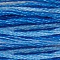 DMC 117-121 Mouline Stranded Cotton Six Strand Embroidery Floss Thread, Variegated Delft Blue, 8.7-Yard, Pack of 12