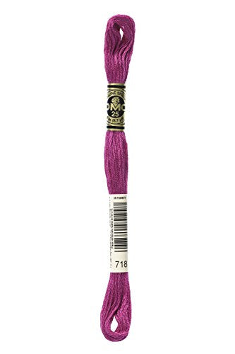 DMC 117-718 Six Strand Embroidery Cotton Floss, Plum, 8.7-Yard