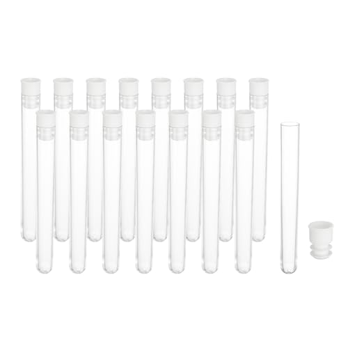PATIKIL 3.9" Length Plastic Sewing Needle Storage Holder, 16 Pcs Portable Embroidery Needle Clear Pin Toothpick Storage Tubes Case for Craft Knitting, White - color: White, size: 3.9"