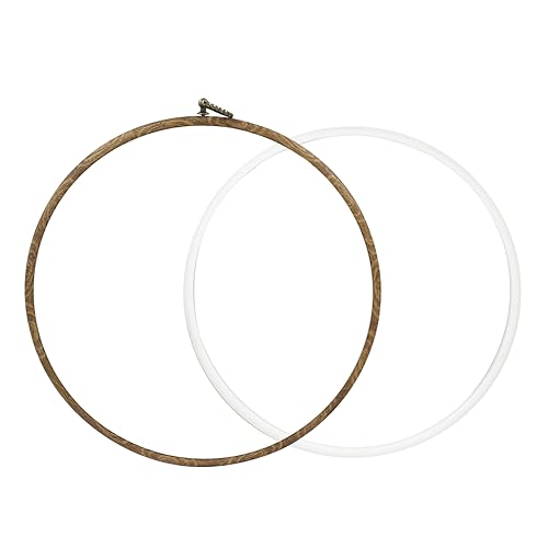Bonsicoky 3 Pcs 26cm/10.2" Round Embroidery Hoops - size: 10.2 inch / 26cm