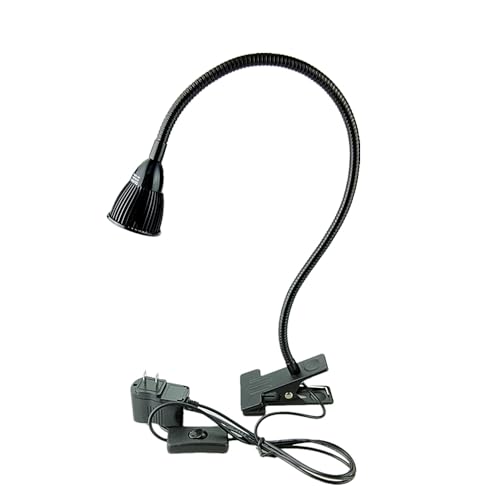QUANS 5W COB Clip-on Adjustable Gooseneck Warm White LED Desk Reading Light - color: Warm White
