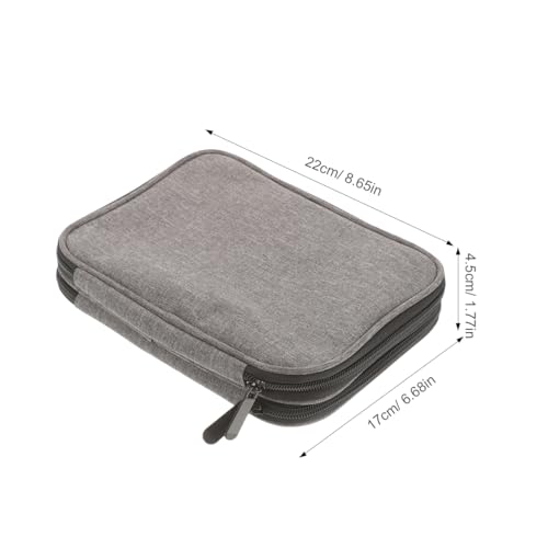 Healifty Circular Knitting Needle Case Wire Loop Needle Bag with Multi-Compartment Organizer for Crochet Hooks Knitting Accessories and Circular Storage Portable Craft Carrying Bag 8.66X6.69X1.77In
