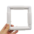 6 X 6 Plastic Cross Stitch Frame Square Embroidery Hoop White DIY Sewing Tools Sewing Hoop Handhold Craft Clip Embroidery Snap Frame Hoop for Cross Stitching Quilting (6 X 6) - size: 6 X 6"