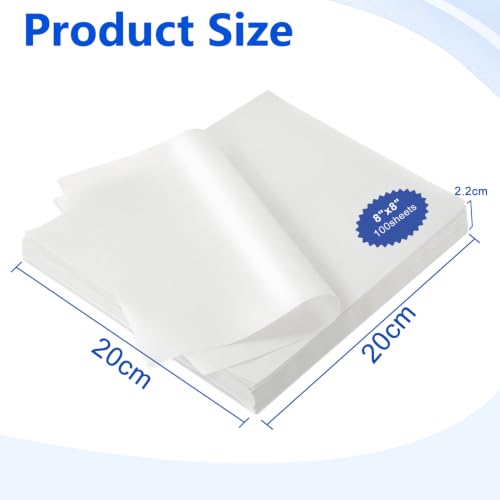 FUJA Tear Away Embroidery Stabilizer 8" x 8" 100 Sheets - size: 8"*8"