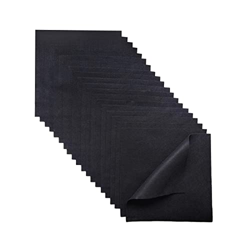 Jtnohx Soft Black Felt Sheets Flexible Felt Fabric for Crafts 12" 20Pcs - color: Black