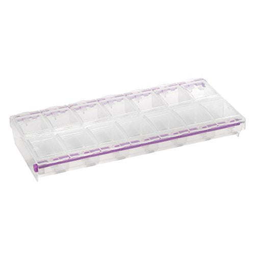 CRAFT MATES Bead Organizer, 14 Locking Compartments, 2XL, Clear Lids - style: 14 Compartment (2XL)