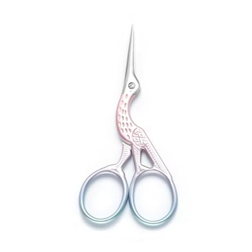 3.6" Sewing Embroidery Scissors with Artificial Leather Cover(Pink) - color: Pink