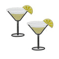 3'' Lemon Drop Martini Embroidered Iron-On Patches