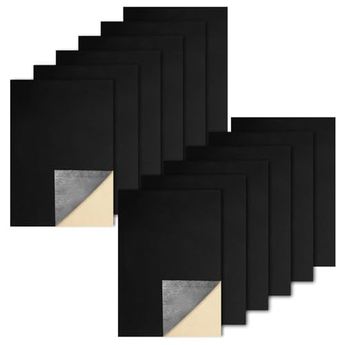 Biaungdo Black Self Adhesive Felt Sheets, 8 x 12 Inch, 12 Pcs - color: Black