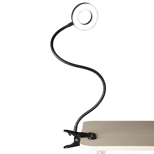 OttLite Capture Clip-On LED Ring Light, Black - color: Black Clip-On Light