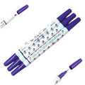 Double Point (Fine / Broad) Violet Disappearing Vanishing Ink Pens - 3 PACK