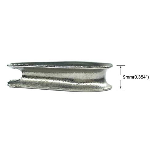 22 PCS M6 Stainless Steel Thimbles for 1/4 Inches Diameter Wire Rope - size: M6 Thimble - 22PCS