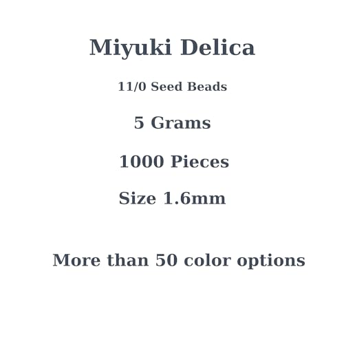 Miyuki Delica 11/0 Seed Beads - Glass Beads Bulk 5 Grams & Size 1.6mm 1000 Pieces Glass Seed Beads Matte Gray (DB321) - color: DB321