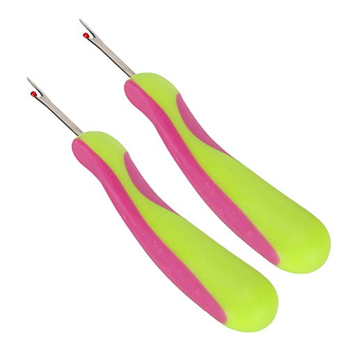 2PCS Seam Rippers, Stitch Thread Cutter Tool, 4.7in Sewing Thread Removers, Ergonomic Seam Rippers for Embroidery Crafting Needle Work