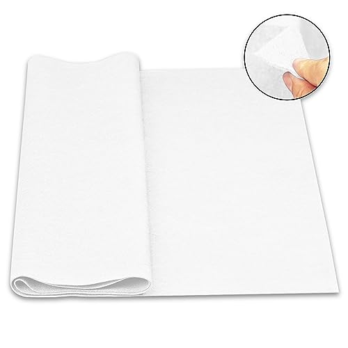 Craft Felt Fabric by The Yard Thickness 1.6mm 36" x 72" Soft and Durable Felt Fabric for Sewing Crafts Blankets DIY Creative Project (White) - color: White
