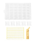 Mandala Crafts Plastic Embroidery Floss Organizer Box with Dividers Bobbin Winder 100 Floss Bobbins 398 Stickers for Embroidery Thread Storage - Cross Stitch Organizer for Floss Storage
