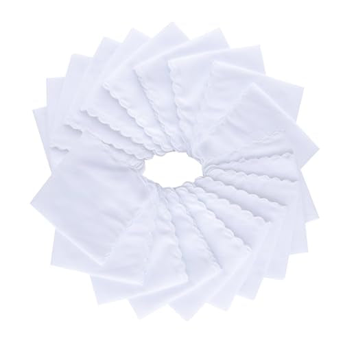 Solid White Cotton Hankderchiefs for DIY Drawn Embroidery Party 28 Square - color: S03-25pcs
