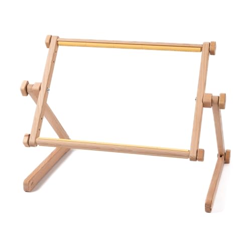 Needlework Table and Lap Hands-Free Stand with Adjustable Frame Chaffinch Tapestry Cross Stitch Embroidery Frame Holder (Beige, 15.7" x 22") - size: 15.7" x 22"