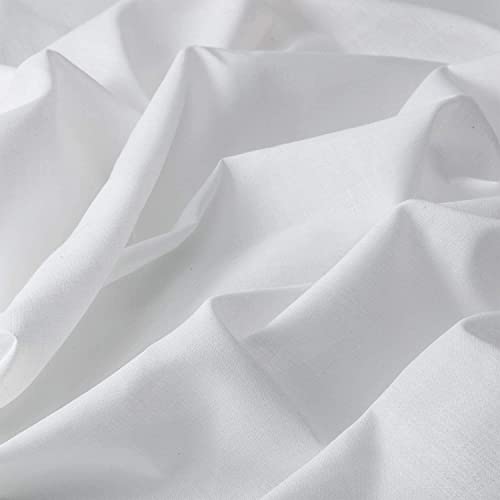 Tatuo Cotton Fabric Muslin Cloth for Sewing,1.6 Yard X 5 Yard,White - color: White, size: 1.6 Yard X 5 Yard