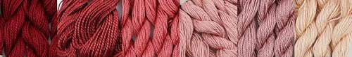 KCS 162 Yards(150 Meters) Mercerized Pearl Cotton Crochet Needlepoint Thread,Size 5,6 skeins,Mixed Color 03 - color: 6color03, size: 6 skeins
