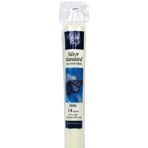 DMC Charles Craft Silver Label Aida 14 Count 15"X18" Soft Tube, Off White