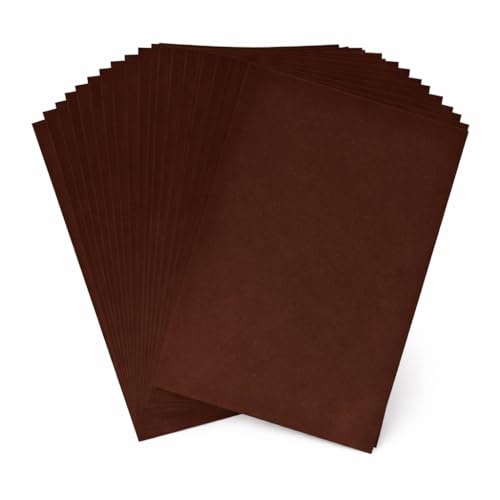 Mandala Crafts 9X12 20 Brown Self Adhesive Felt Sheets with Sticky Backing - color: Brown