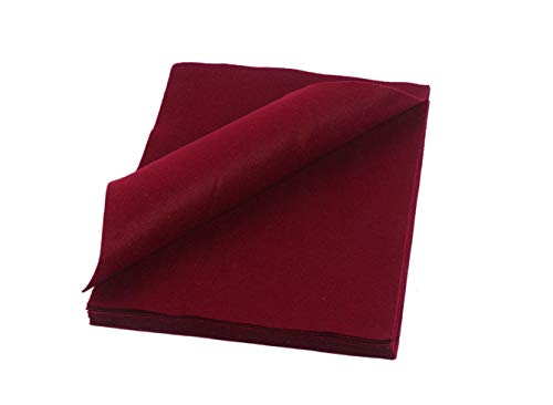 YYCRAFT Craft Soft Felt Sheets 9 Inch X 12 Inch - 24 Pcs Pack, Burgundy - color: Burgundy