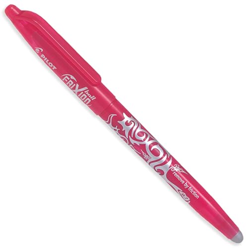 PILOT Frixion Heat/Friction Erasable Rollerball Pen FR7 - Medium Line 0.7mm Tip Nib - In Envelope Gift Packaging - Pack of 1 Pen + 3 Refills (Pink) - color: Pink