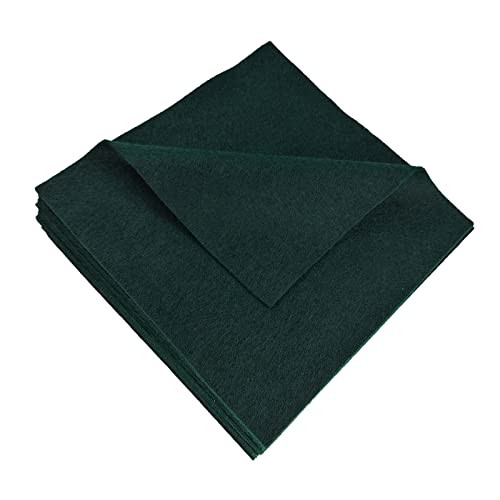 Jtnohx Soft Felt Fabric Flexible Craft Felt Sheets Dark Green 6" 20Pcs - color: Dark Green