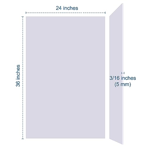 Foam Board 24 x 36 x 3/16"(5mm), Foam Core Board Sheets, White Poster Board - size: 24x36 in 12 Pack