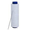 Waxed Thread, Strong Thread for Leather, Upholstery, Shoe, Bag, incl. Needle (Colour: White) - color: White
