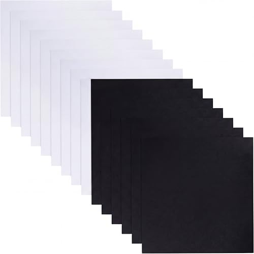 Breling 20 Pcs 10 x 10 Inch Cotton Fabric Bundle Squares Precut Fabric Squares for Sewing Making Quilts for Craft Lovers (One Size,Black and White) - color: Black and White, size: One Size