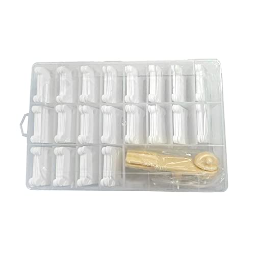 KVMORZE 100Pcs Plastic Embroidery Floss Bobbins Kit with Winder