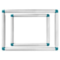 2 Pack Square Embroidery Hoops, Cross Stitch Snap Frames 9x11 & 11x15