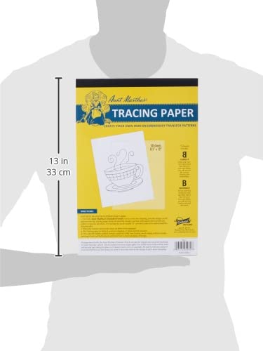 Aunt Martha's 8.5-Inch by 12-Inch Tracing Paper, 50-Sheet - size: 9-x-12-Inch