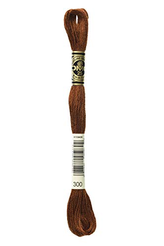 DMC 117-300 Six Strand Embroidery Cotton Floss, Dark Mahogany, 8.7-Yard