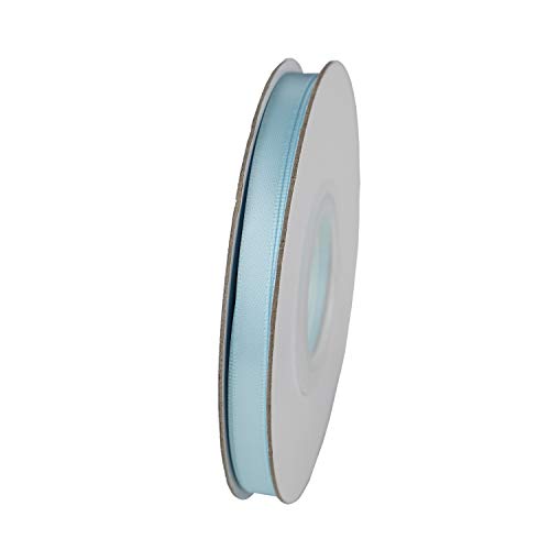 ITIsparkle 1/4" Inch Double Faced Satin Ribbon 50 Yards-Roll Set for Gift Wrapping Scrap Books Party Favor Hair Braids Baby Shower Decoration Floral Arrangement Craft Supplies, Light Blue Ribbon - color: Light Blue
