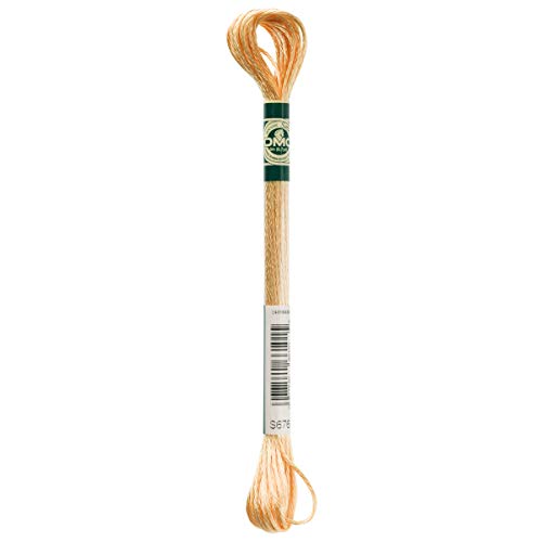 DMC 1008F-S676 Shiny Radiant Satin Floss, Golden Brown, 8.7-Yard