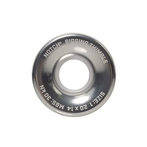 Notch Non-Anodized Aluminum Rigging Thimbles for Lines 14mm-28mm - size: # 1 (20mm x 14mm)