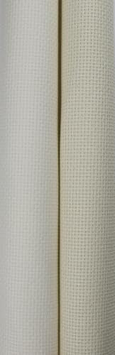 KCS 2 pc of 15" x 18"(38cmx45cm) 14 Count Cross Stitch Cotton Aida Cloth Needlework Fabric Box (Antique White+Cream, 14CT) - color: Antique White+cream, size: 14CT
