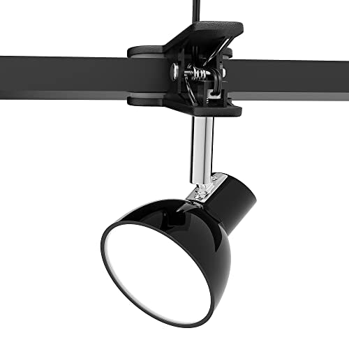 deeloop Clip On Light, 400LM Reading Lamp, Flexible Clamp Light, Black - color: Black