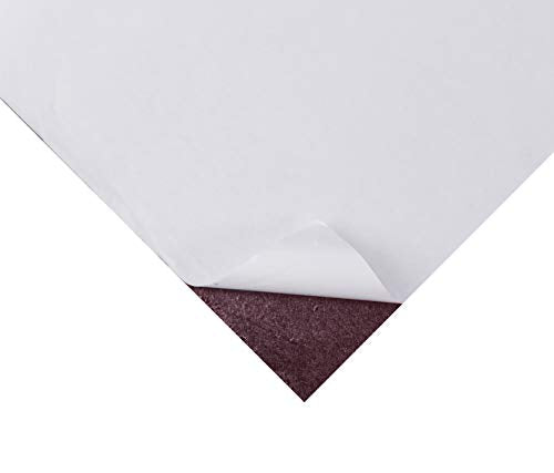 Mandala Crafts 9X12 20 Brown Self Adhesive Felt Sheets with Sticky Backing - color: Brown