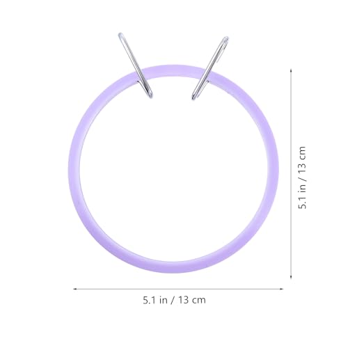 Homoyoyo 5.31 Inch Embroidery Hoop Plastic Stainless Steel Cross Stitch Ring with Adjustable Tension Non-Slip Needlework Frame for Sewing DIY Crafts Wall Decor Beginners
