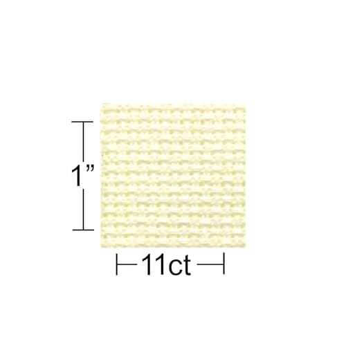 Essentials By Leisure Arts Aida Cloth, 11 Count, Ivory, 3pc, Bulk, Cross Stitch Fabric, Embroidery Fabric, Cross Stitch Supplies for Crafting, Stitching, and Sewing Projects 30x36
