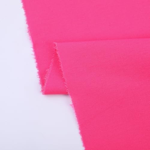 Cotton Fabric for Sewing 59 Inch Wide Natural 100% Cotton Poplin Fabric by The Yard Soft Embroidery Cotton Material Apparel Cloth (Rose Pink, 1 Yard) - color: Rose Pink, size: 1 Yard