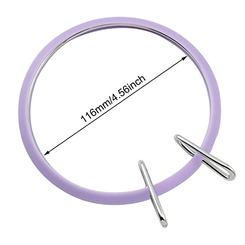 YYANGZ Metal Spring Tension Embroidery Hoop Embroidery Tension Shed, Cross Stitch Hoop, Cross Stitch Hoop, Darning Hoops (Purple)