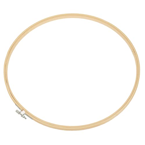 MECCANIXITY Embroidery Hoop 13 Inch Round Bamboo Circle Cross-Stitch Ring for Art Craft Sewing Ornament - size: 13"