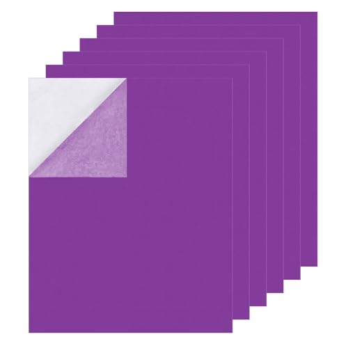 Self Adhesive Felt Sheets, 6PCS 13.4"x10.8" 2mm Thick Purple - color: Purple