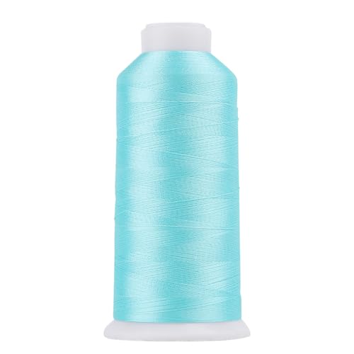 High Tenacity Polyester Embroidery Machine Thread 40WT(120D/2) 4000M Per Spool for Commercial and Domestic Embroidery Machine (Summer Sky-1932) - color: Summer Sky-1932